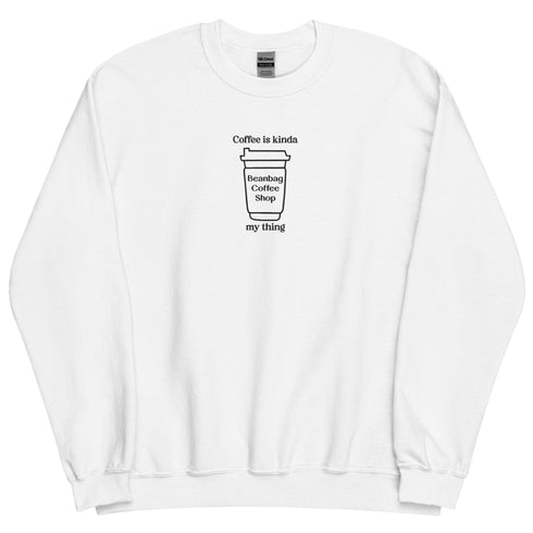 BeanBag Coffee Shop EMBROIDERED Sweatshirt